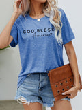 GOD BLESS AMERICA T-shirt graphique à manches courtes