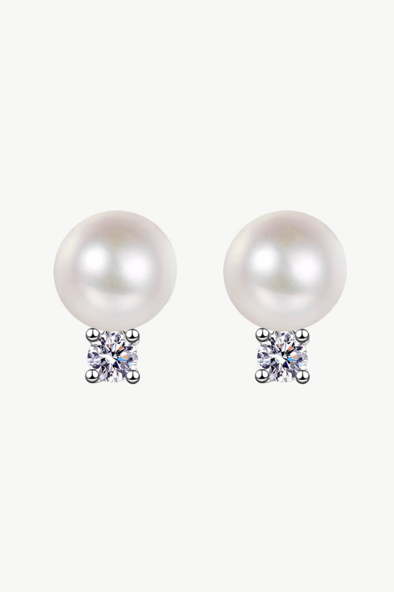 Aretes de perlas de moissanita
