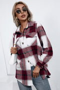 Chemise boutonnée en flanelle à carreaux