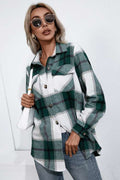 Chemise boutonnée en flanelle à carreaux