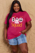 Camiseta de algodón con estampado BOO SQUAD de tamaño completo de Simply Love