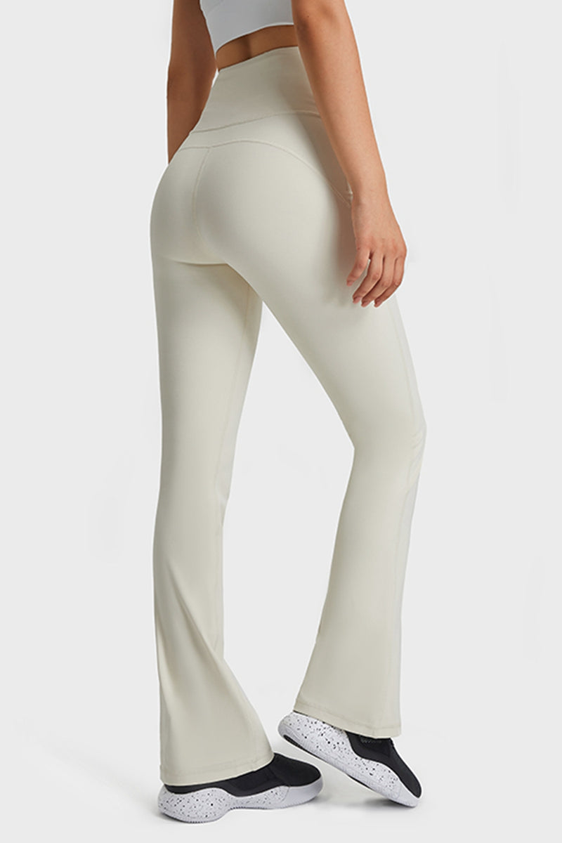 Pantalon de yoga évasé à taille élastique