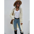 Horizontal Ribbing Open Front Duster Cardigan