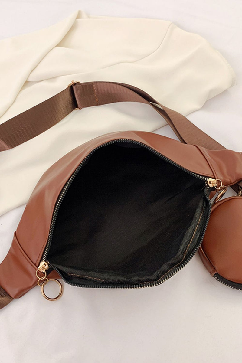 PU Leather Medium Sling Bag