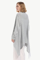 Cárdigan con dobladillo asimétrico y borlas con un solo botón