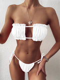 Ensemble de bikini froncé à volants