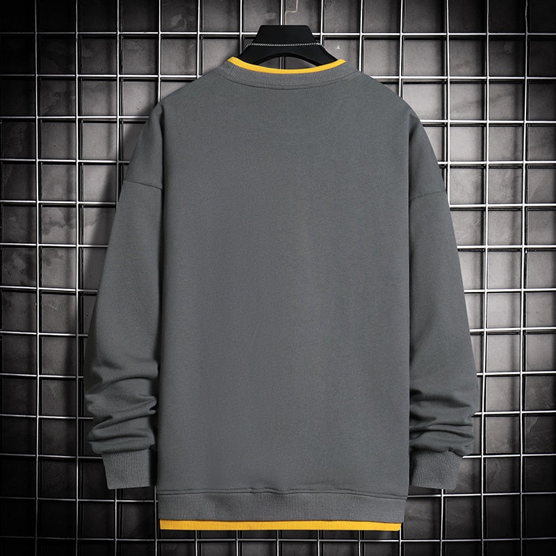 OEIN Sudadera de dos piezas falsa informal para hombre