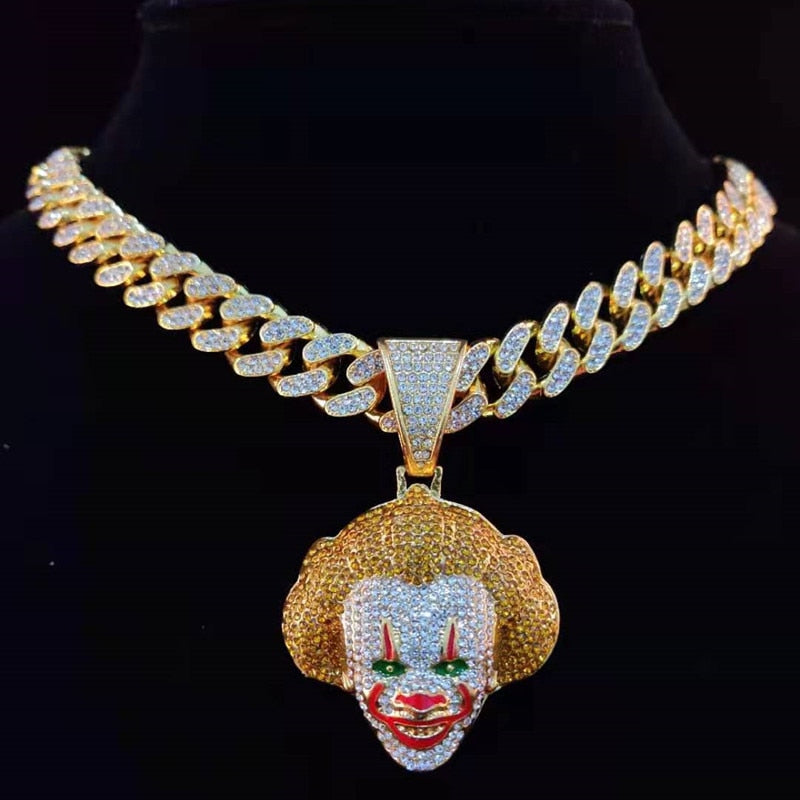 Collier Unisexe Pendentif Clown 