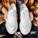 Mocasines planos de piel serraje para hombre