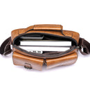 WEIXER Maletín de cuero PU para hombre de 10 pulgadas