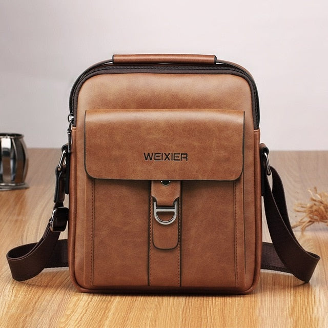 WEIXER Sac messager vintage de luxe pour homme 