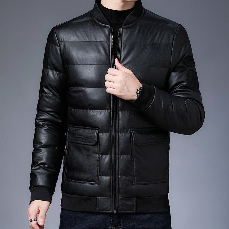 DES Chaqueta acolchada de cuero Fashionista para hombre