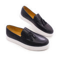 Men's Genuine Leather Handmade Tassel Flat Shoes