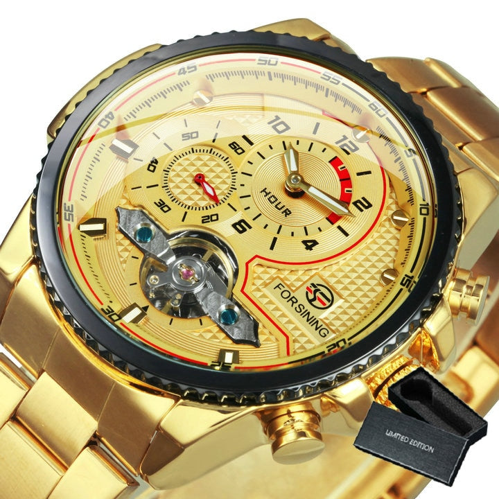 FORSINING Reloj mecánico de lujo Tourbillon para hombre