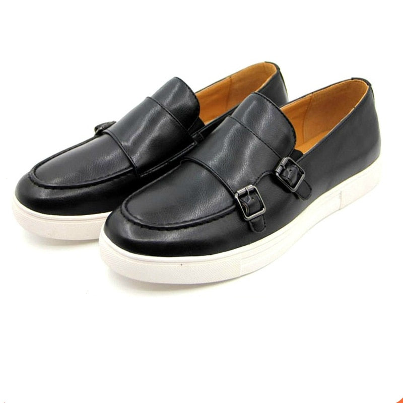 Mocassins d'affaires pointus en cuir pour hommes