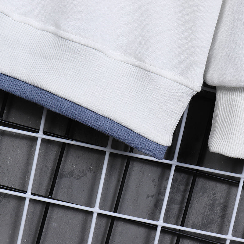 OEIN Sudadera de dos piezas falsa informal para hombre