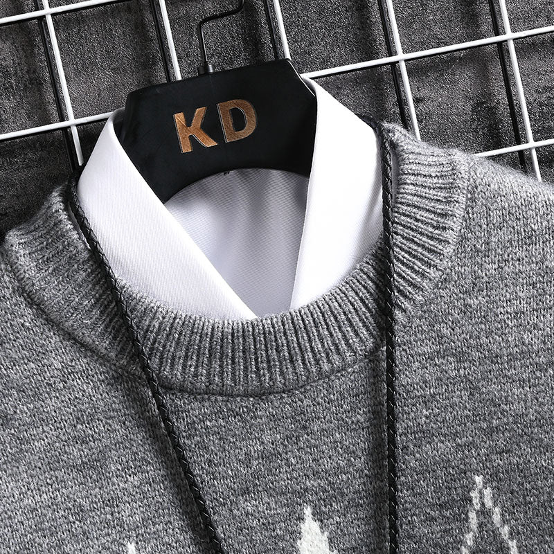 Jersey de punto Argyle de moda para hombre