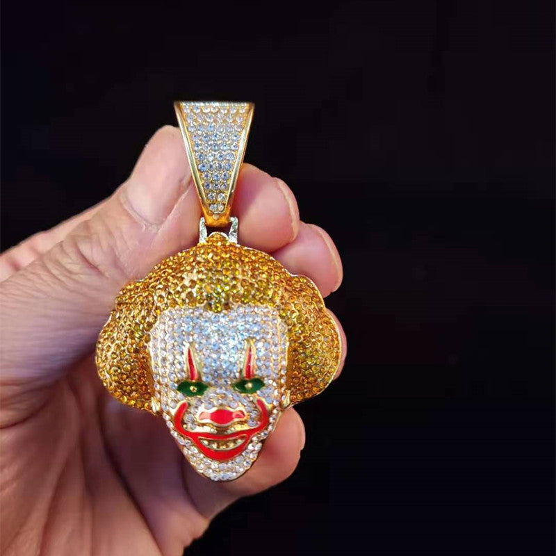 Collier Unisexe Pendentif Clown 