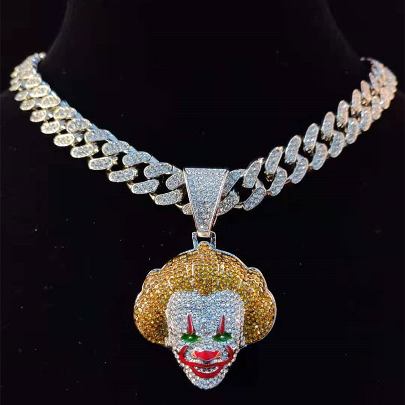 Clown Pendant Unisex Necklace