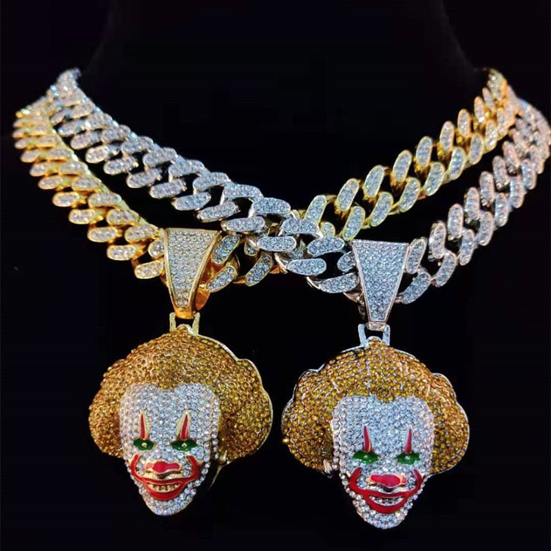 Collier Unisexe Pendentif Clown 