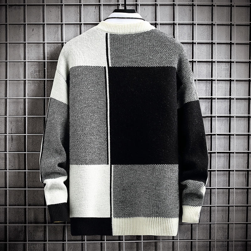 Jersey de cuello alto Harajuku para hombre