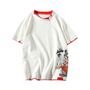 Camiseta gráfica informal con cuello redondo para hombre