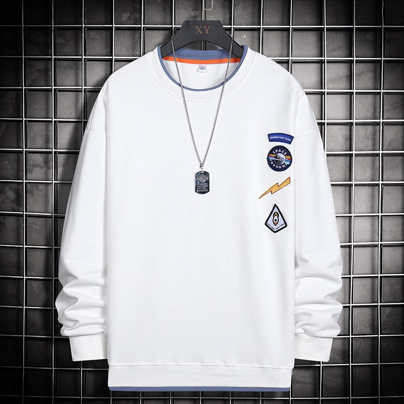 OEIN Sudadera de dos piezas falsa informal para hombre