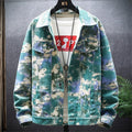 Men's Trendy Tie Dyed Denim Shirt Jacket