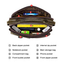 BULLCAPTAIN Maletín tipo bandolera de piel auténtica para hombre