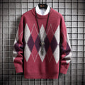 Jersey de punto Argyle de moda para hombre