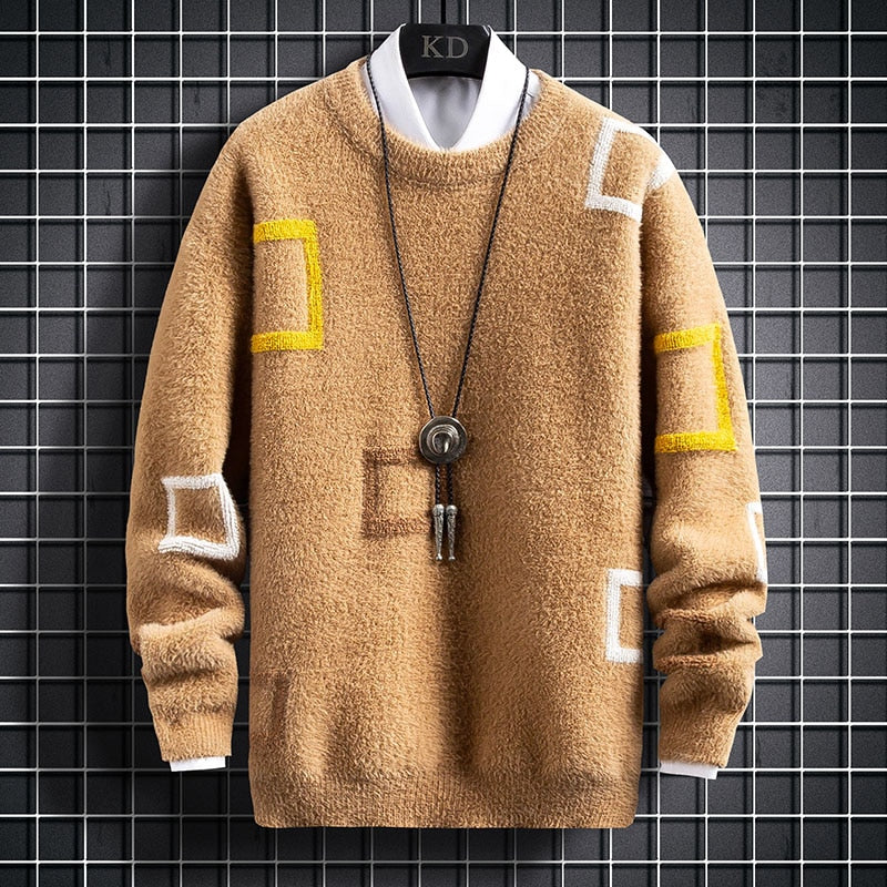 Jersey de cachemira de manga larga para hombre