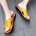 Pantoufles en similicuir italien pour hommes