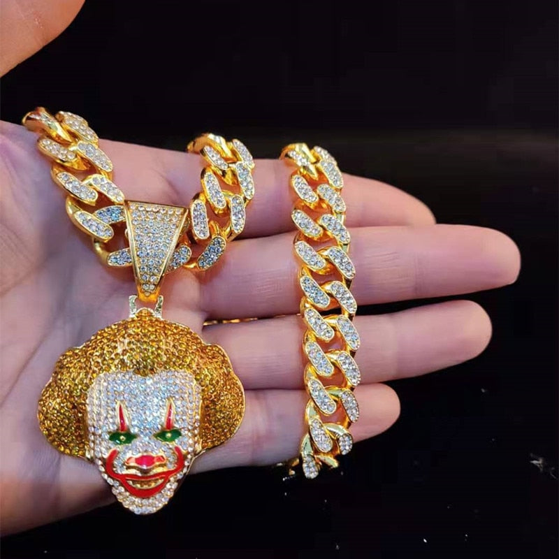 Collier Unisexe Pendentif Clown 