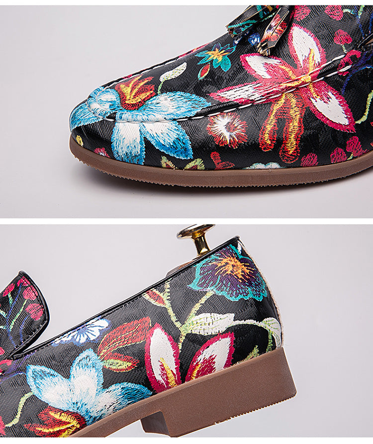 Men's Luxury Velvet Embroidery Oxford Loafers