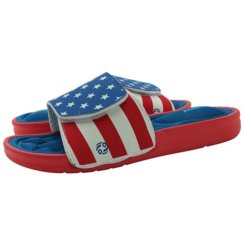 Cozy Foam USA Flag, Sandales Chaussons Homme 