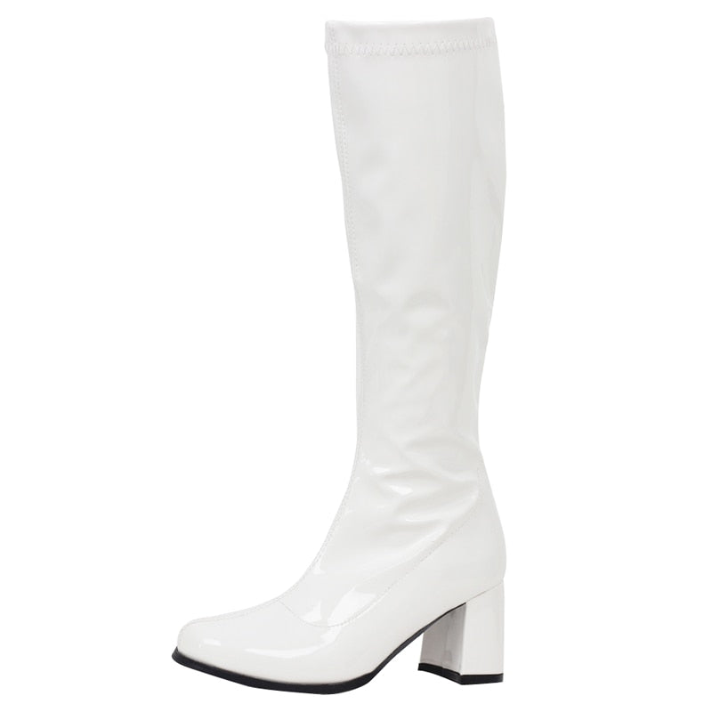 Unisex Square Heel Knee Length Boots