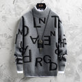 Men's Letter Print Cashmere Knitted Sweater