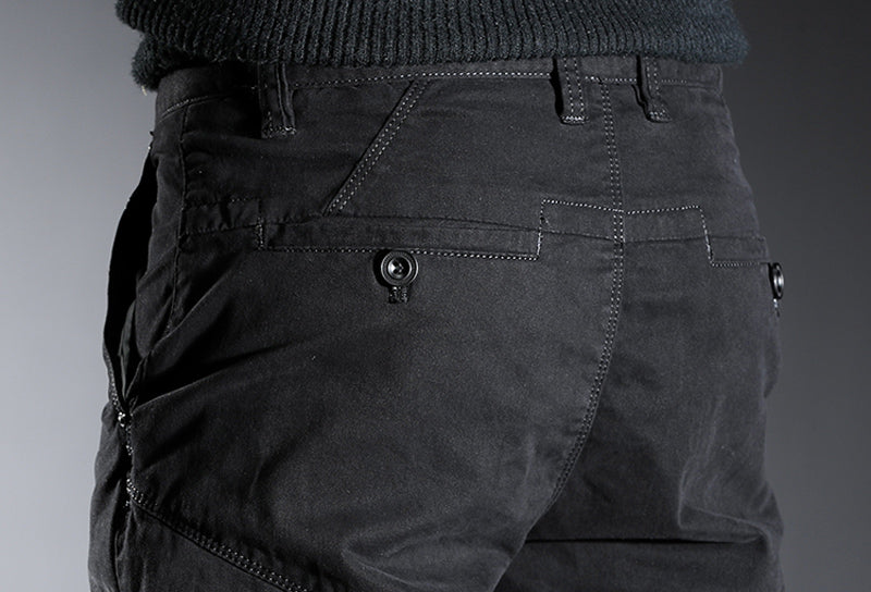 Pantalon cargo patchwork épissé de style designer pour hommes