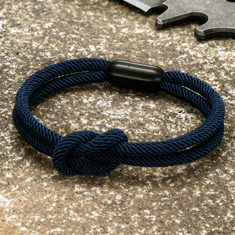 Bracelet noué à double couche MK pour homme 