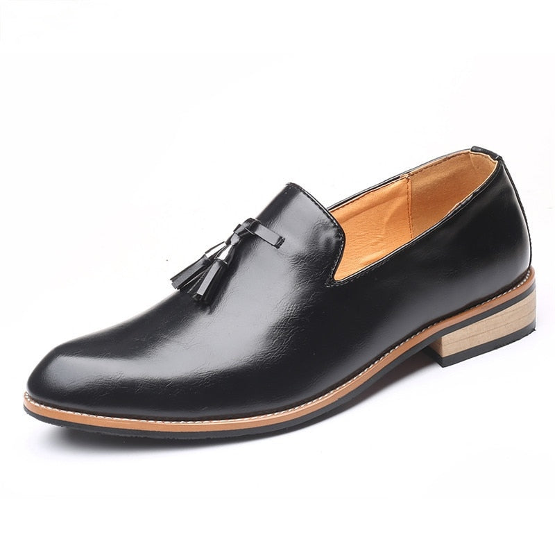 COSL Men's Light Faux Leather Wedding Loafers