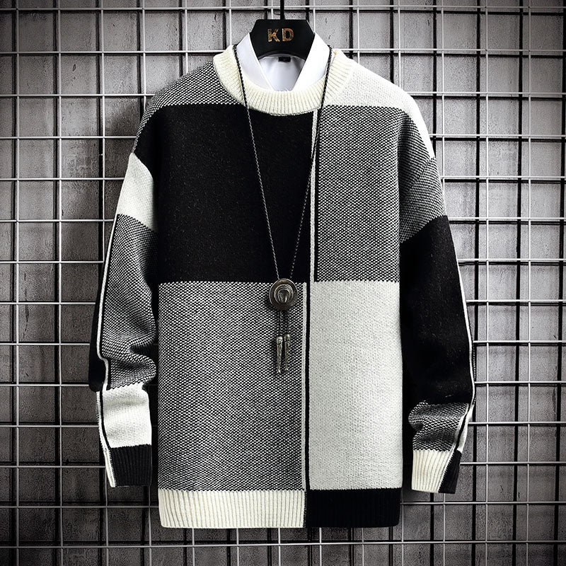 Jersey de cuello alto Harajuku para hombre