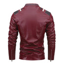 Veste en similicuir moto vintage pour homme 