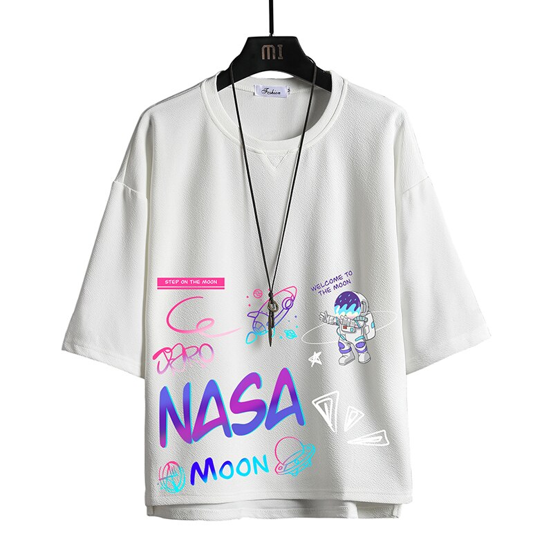 T-shirt graphique d'été de la NASA pour hommes 