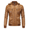 Veste en cuir PU de moto automne-hiver pour hommes 