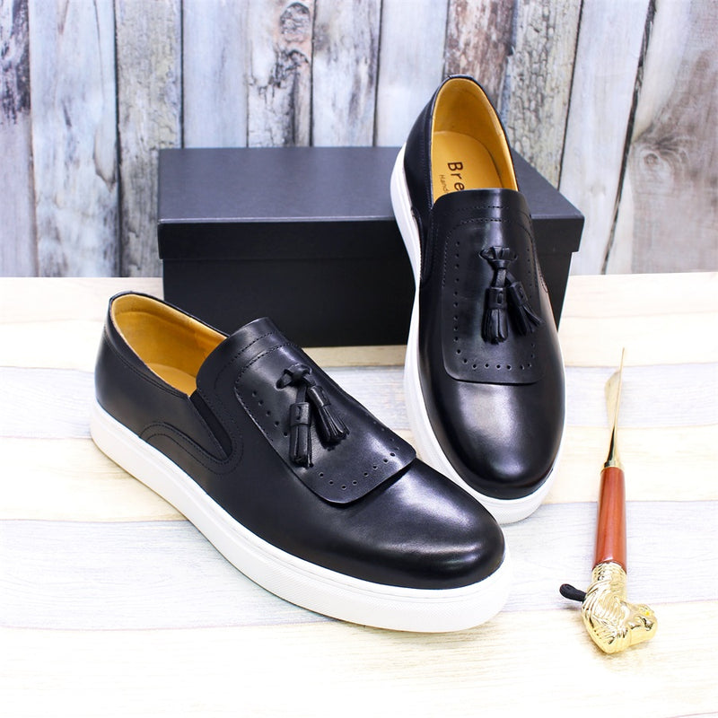 Men's Handmade Genuine Leather Flat Shoes