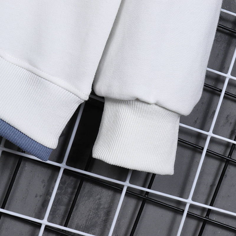 OEIN Sudadera de dos piezas falsa informal para hombre