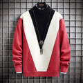 Men's Slim Fit Color Block Cashmere Pullover