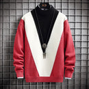 Pull homme en cachemire coupe slim color block 