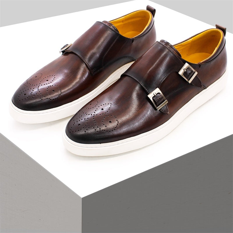 Chaussures plates classiques en cuir véritable pour hommes