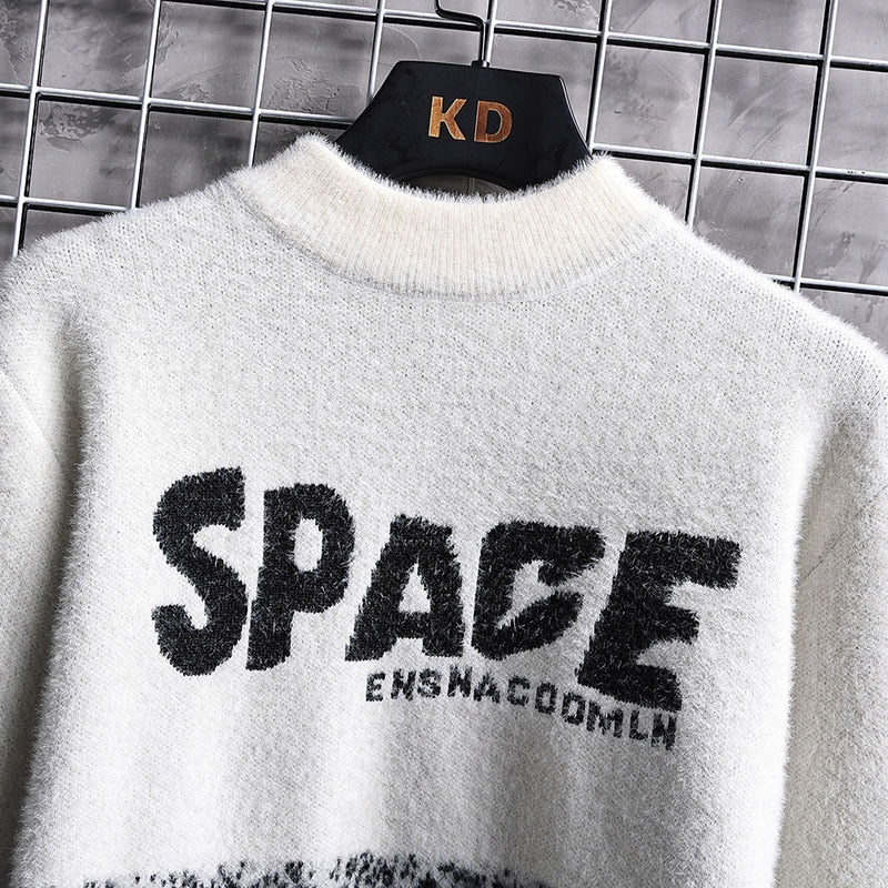 SPACE Pull en cachemire de vison pour homme